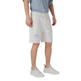 Gianni Lupo White Cotton Bermuda