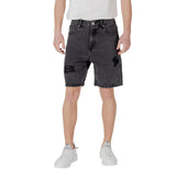 Gianni Lupo Black Cotton Bermuda
