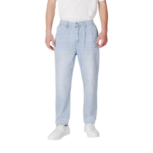 Gianni Lupo Blue Cotton Slim Fit Jean