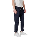 Gianni Lupo Blue Cotton Pant