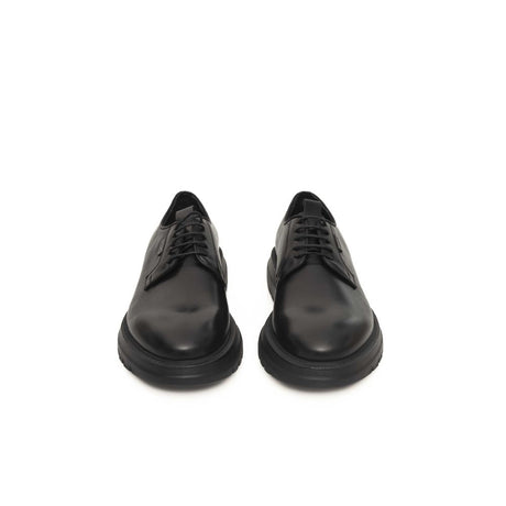 Cerruti 1881 Black Calfskin Men Derby Shoe