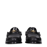Celine Black Leather Slip-On Loafers