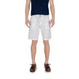 Borghese White Cotton Bermuda