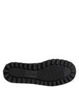 Dolce & Gabbana Black Nylon Low Top Slip On Sneaker Shoes