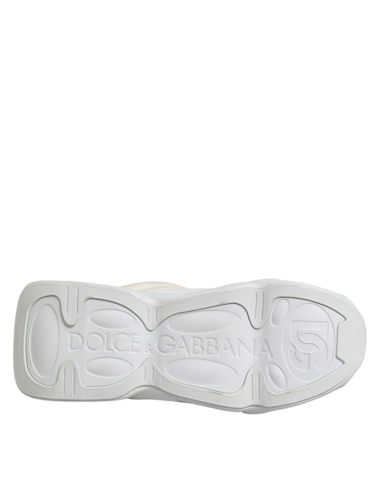 Dolce & Gabbana White Lace Up Wave Low Top Men Sneaker Shoes