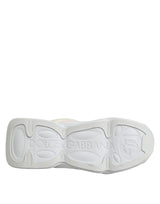 Dolce & Gabbana White Lace Up Wave Low Top Men Sneaker Shoes