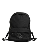 Dolce & Gabbana Black Nylon DG Patch School Travel Backpack Borse Bag