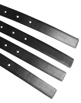 Dolce & Gabbana Black Leather 4-Strap Metal Multi-Buckle Belt