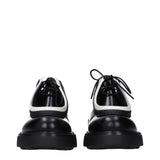 Prada Black Leather Oxfords And Derbies