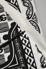 Dolce & Gabbana White Cotton Logo Bandana Print Men T-shirt