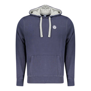 North Sails Blue Cotton Men's Hooded Sweatshirt
