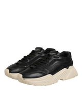 Dolce & Gabbana White Black Daymaster Low Top Sneakers Shoes