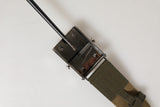 Dolce & Gabbana Military Green Nylon Logo Metal Buckle Belt