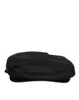 Dolce & Gabbana Black Cotton Dg Logo Newsboy Cloth Capello Hat