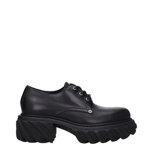 Off-White Black Leather Oxfords And Derbies