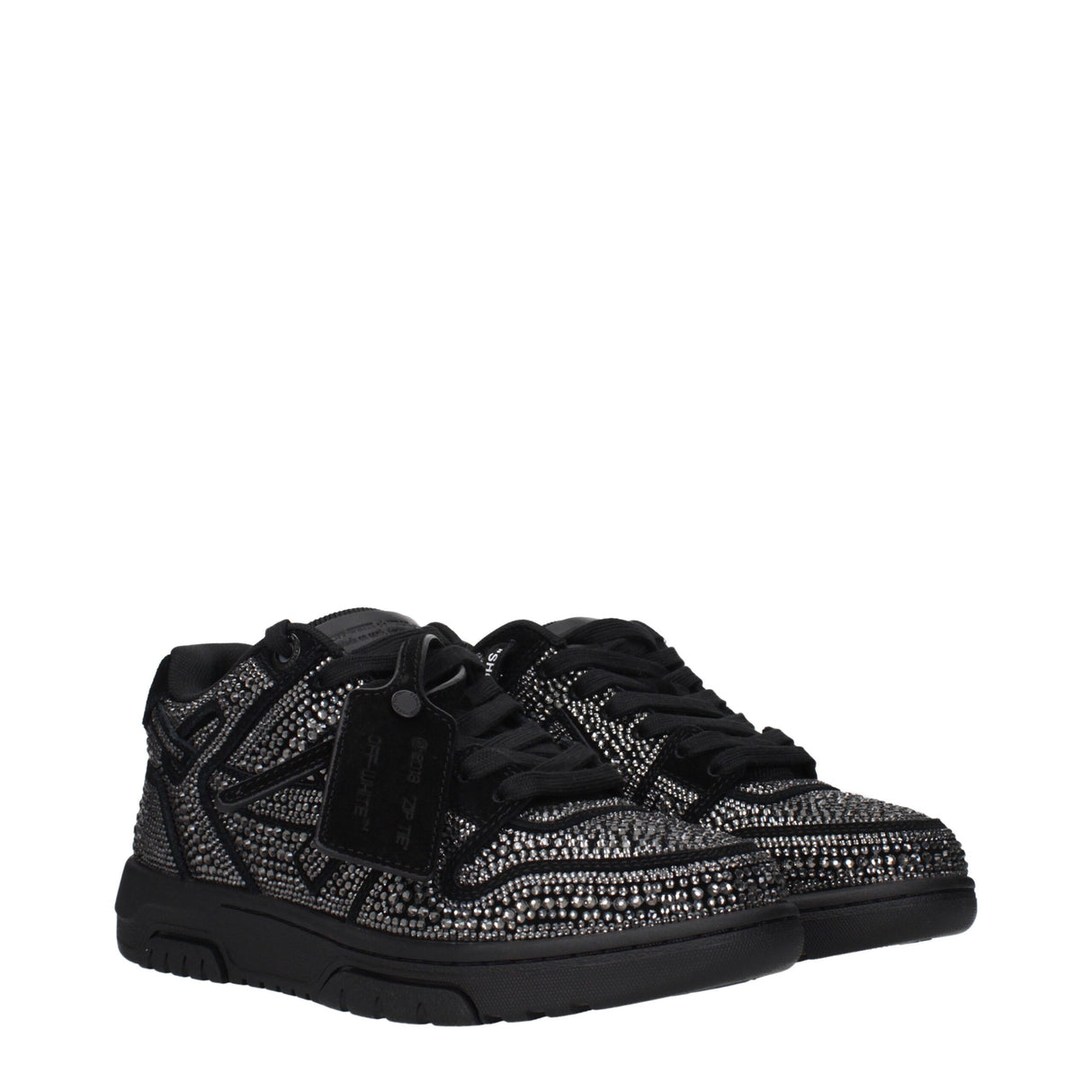 Off-White Black Leather Sneakers