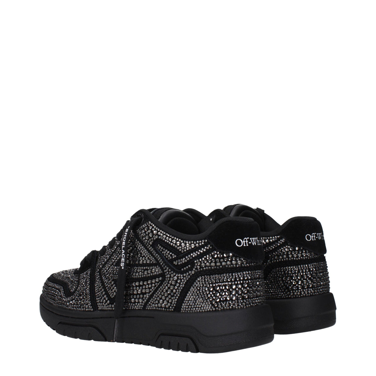 Off-White Black Leather Sneakers