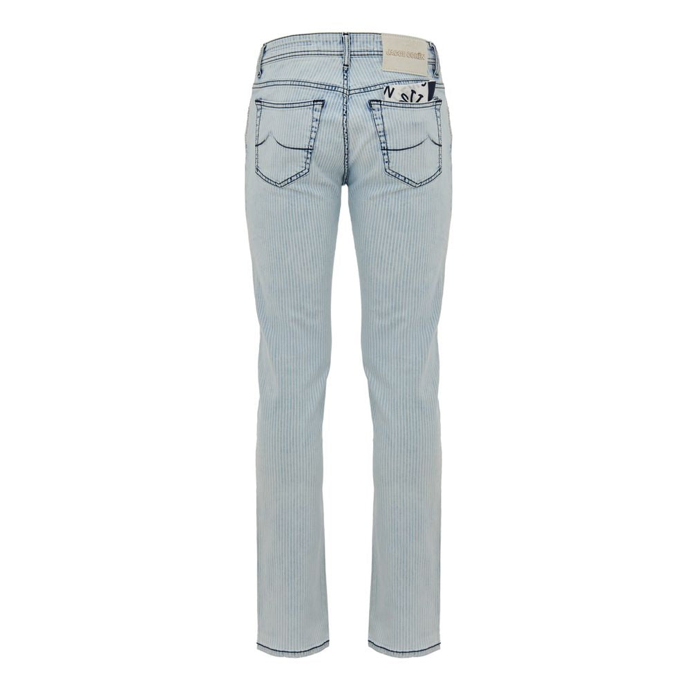 Jacob Cohen Blue Cotton Skinny Jeans