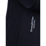 ZEGNA Navy Blue Wool Socks
