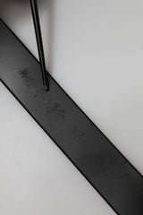 Dolce & Gabbana Black Leather Classic Metal Buckle Men Belt