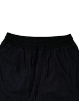 Dolce & Gabbana Black Cotton Blend Men Jogger Trouser Pants