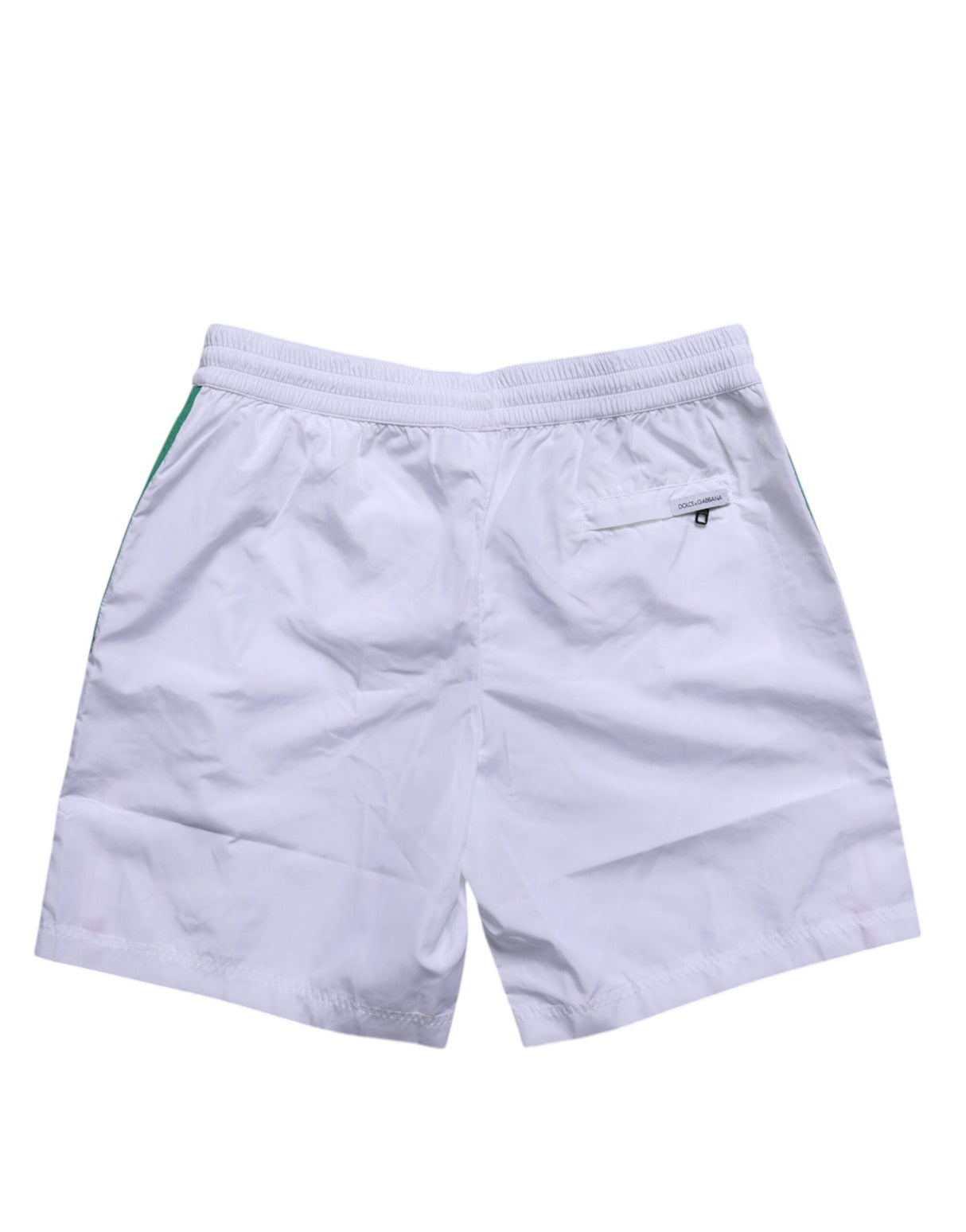 Dolce & Gabbana White Logo Polyester Men Beachwear Swimwear