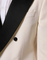 Dolce & Gabbana White SICILIA Double-Breasted Suit Blazer