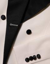 Dolce & Gabbana White SICILIA Double-Breasted Suit Blazer