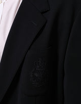 Dolce & Gabbana Black Viscose 2 Buttons Suit Jacket Blazer