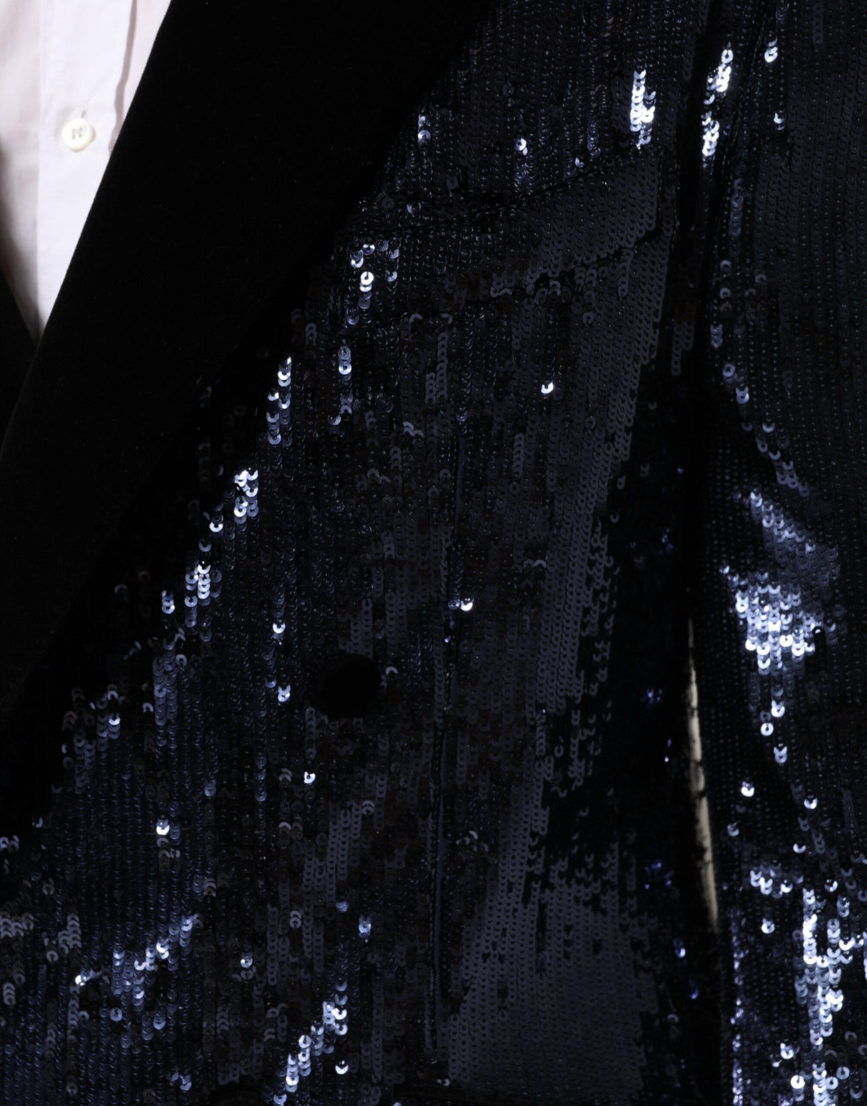 Dolce & Gabbana Blue Sequin SICILIA Double Breasted Blazer
