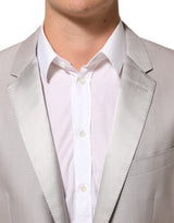 Dolce & Gabbana Light Gray Wool 2 Piece MARTINI Formal Suit
