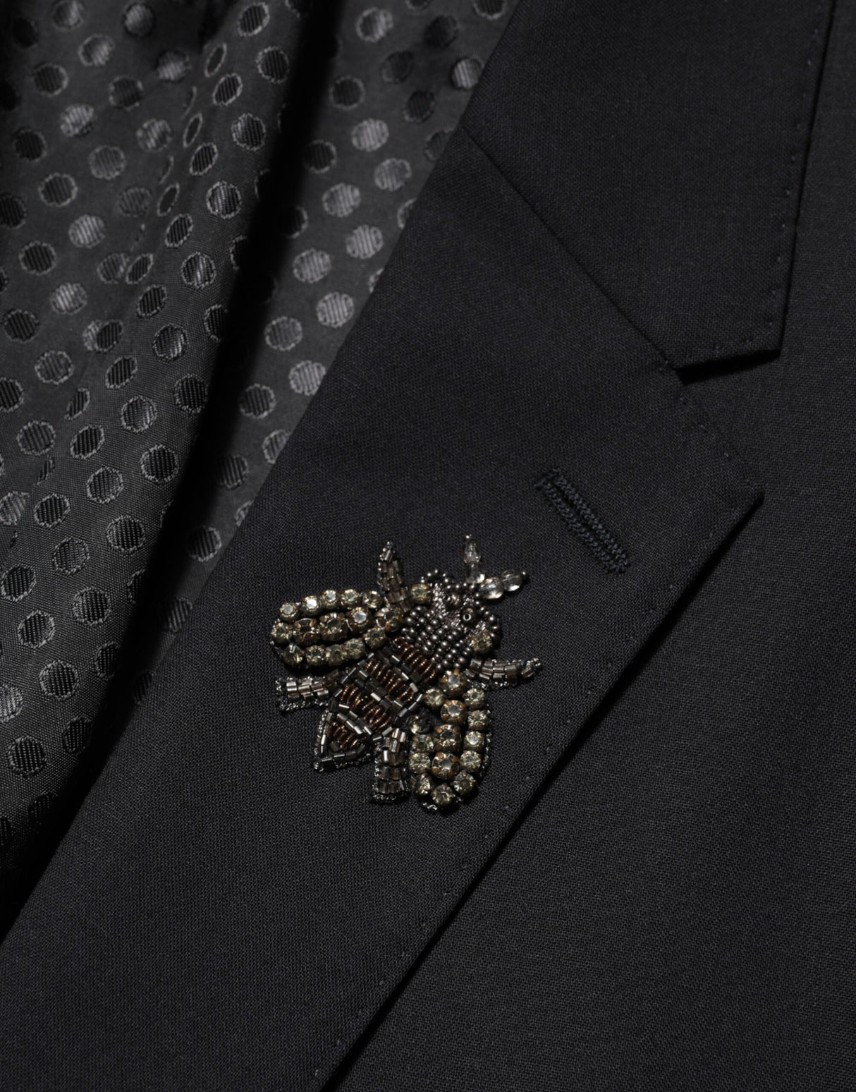Dolce & Gabbana Black Bee MARTINI 2 Button Men Suit Blazer