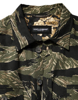 Dolce & Gabbana Multicolor Camouflage Cotton Casual Shirt