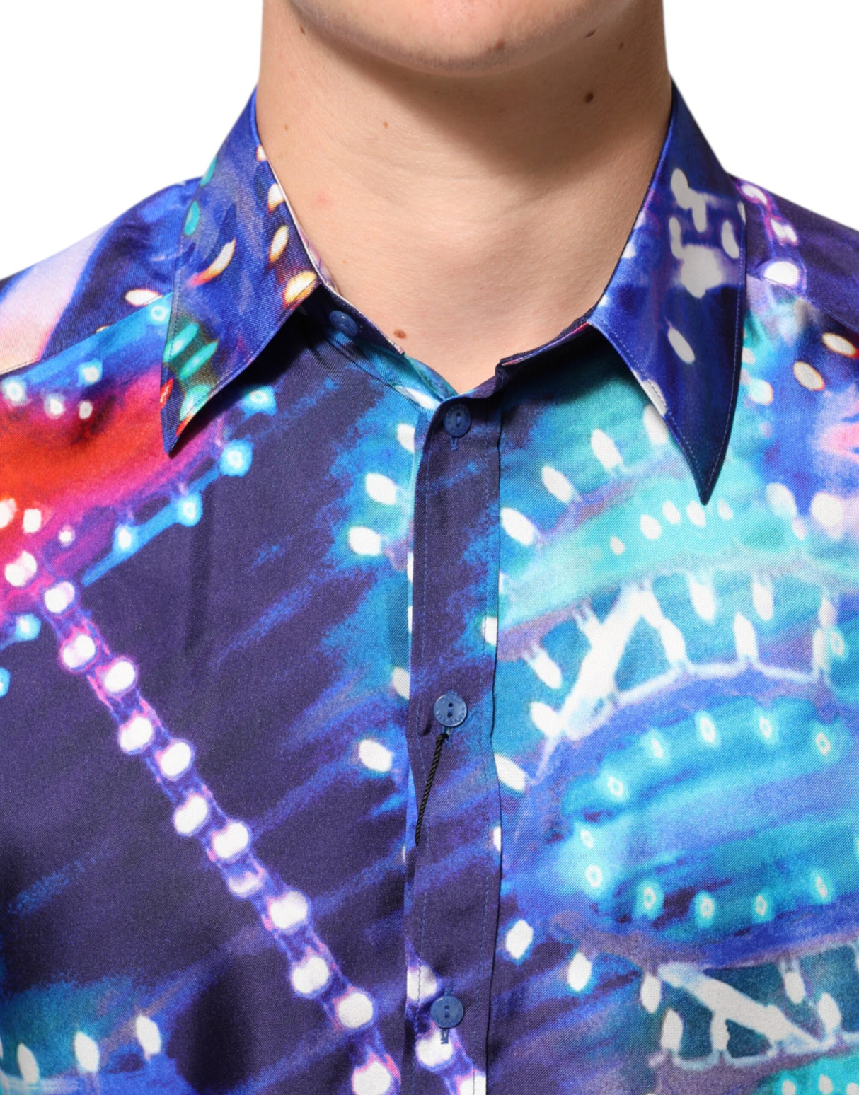 Dolce & Gabbana Multicolor Luminarie MARTINI Slim Men Shirt