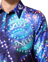 Dolce & Gabbana Multicolor Luminarie MARTINI Slim Men Shirt