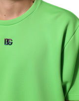 Dolce & Gabbana Green Logo Crew Neck Short Sleeves T-shirt