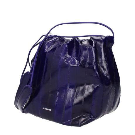 Jil Sander Purple Leather Shoulder Bag