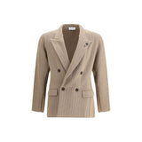 Lardini Double-breasted Knit Jacket