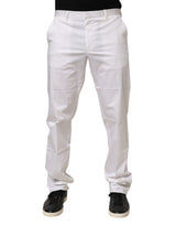 John Richmond White Cotton Stretch Dress Formal Men Trouser Pants