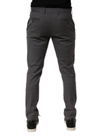 Daniele Alessandrini Gray Polyester Formal Dress Trouser Pants