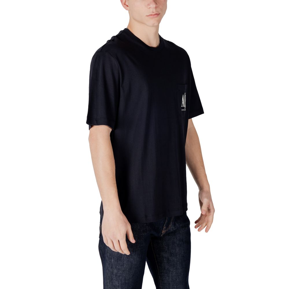 Armani Exchange Blue Cotton T-Shirt