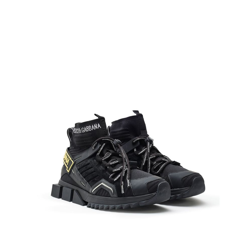 Dolce & Gabbana Black Technical High Top Sneakers