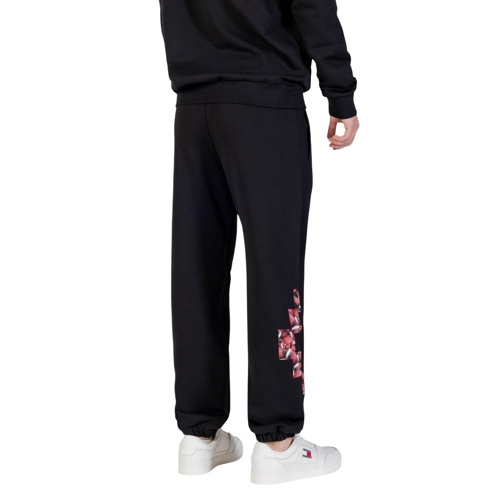 County of Milan Black Cotton Joggers Workout Pant