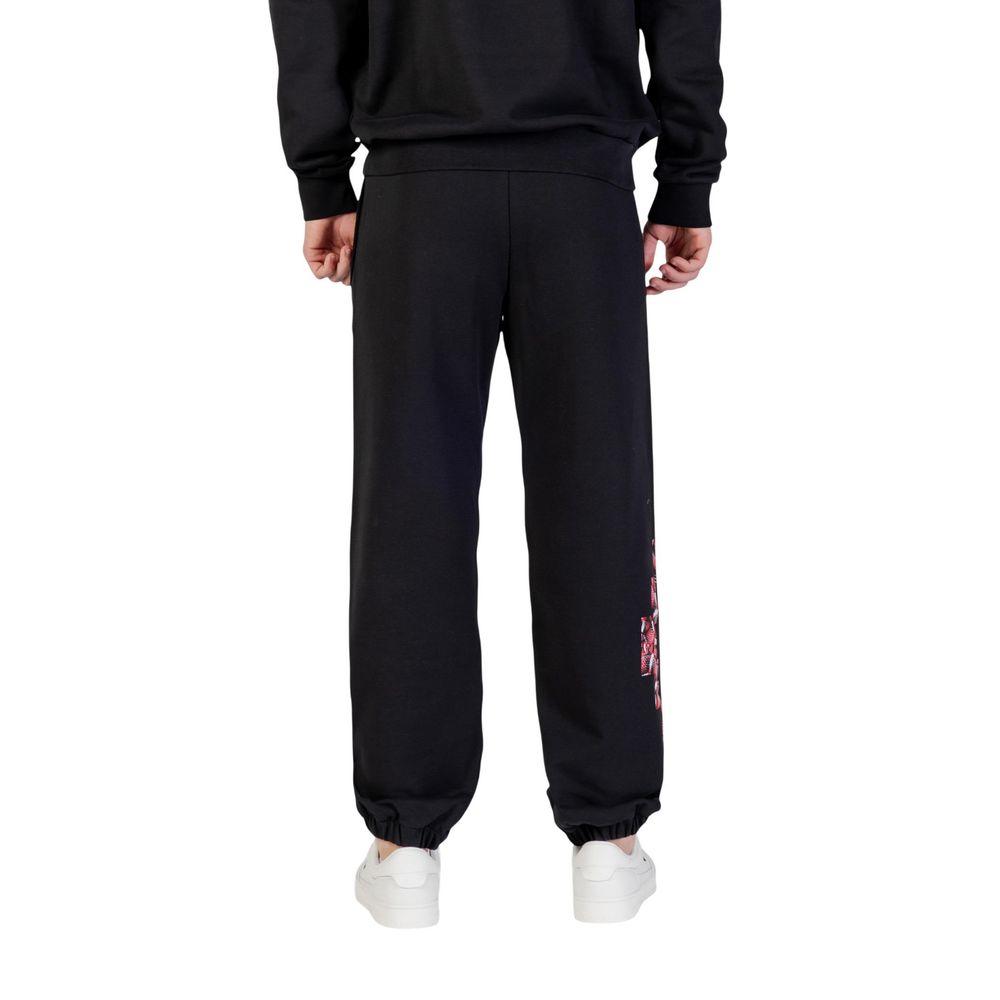 County of Milan Black Cotton Joggers Workout Pant