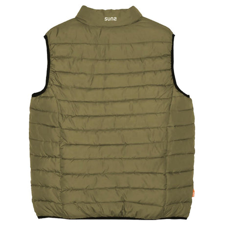 Suns Green Polyester Sleveless Jacket