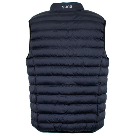 Suns Blue Polyester Sleveless Jacket