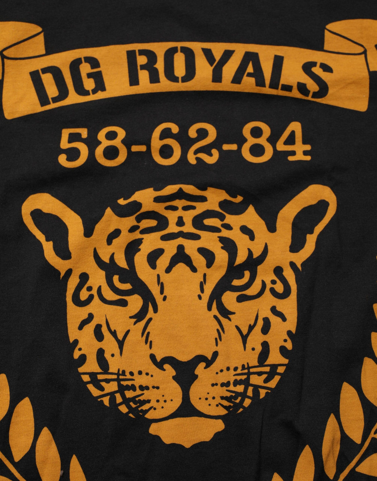 Dolce & Gabbana Black DG Royals Cotton Crew Neck Men T-shirt