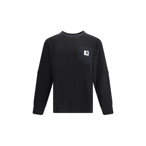 Sacai Black Cotton T-Shirt