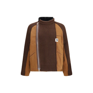 WIP Washed Duck x Wool Knit Jacket by Sacai x Carhartt