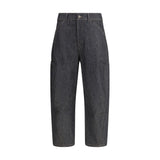 Lemaire Blue Cotton Straight-Leg Jeans